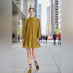 Corey Lynn Calter Mustard Long Sleeve Dress size Medium Anthro
